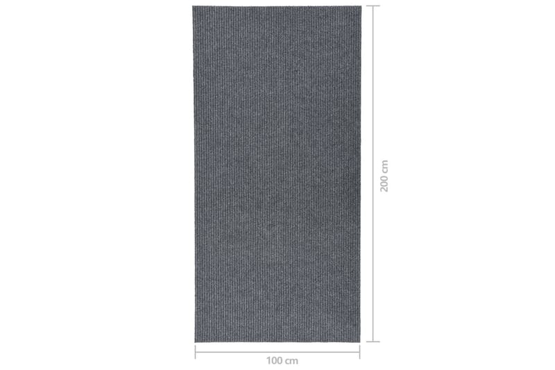 Gångmatta 100x200 cm grå - Grå - Stor matta - Mönstrad matta - Gångmatta - Små mattor