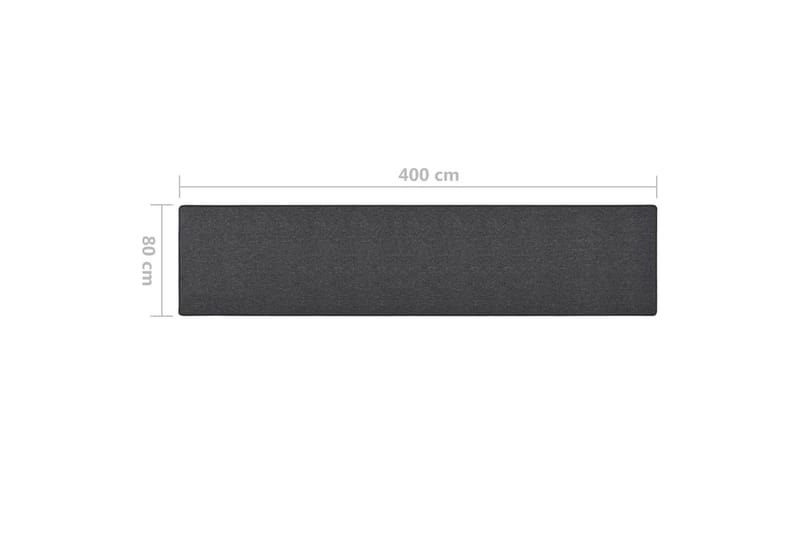 Gångmatta antracit 80x400 cm - Grå - Stor matta - Mönstrad matta - Gångmatta - Små mattor