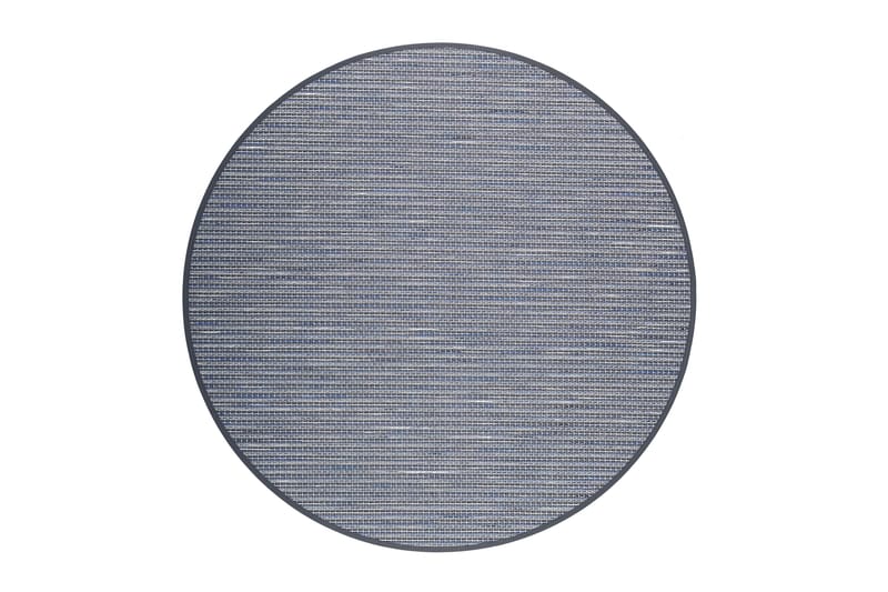 Matta Honka Rund 160 cm Blå - Vm Carpet - Små mattor - Stor matta - Flatvävd matta - Mönstrad matta