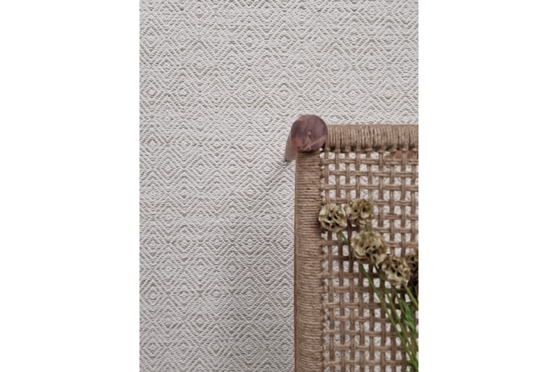 Gåsöga Ullmatta 140x200 cm Rektangulär - Beige - Textil & mattor - Matta - Modern matta - Ullmatta