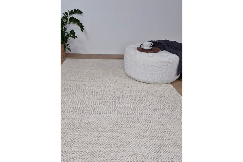 Gåsöga Ullmatta 140x200 cm Rektangulär - Beige - Textil & mattor - Matta - Modern matta - Ullmatta