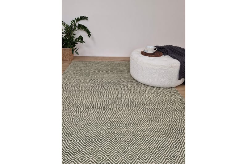 Gåsöga Ullmatta 140x200 cm Rektangulär - Grön - Textil & mattor - Matta - Modern matta - Ullmatta