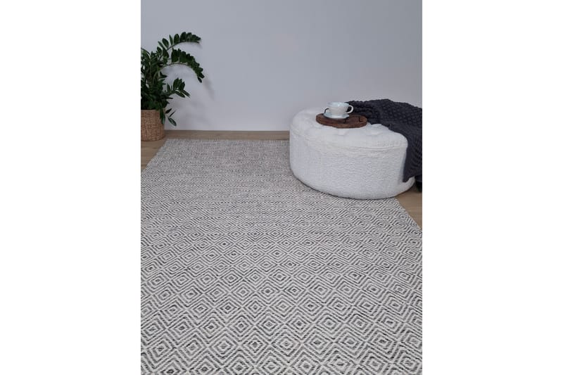 Gåsöga Ullmatta 160x230 cm Rektangulär - Grå - Textil & mattor - Matta - Modern matta - Ullmatta