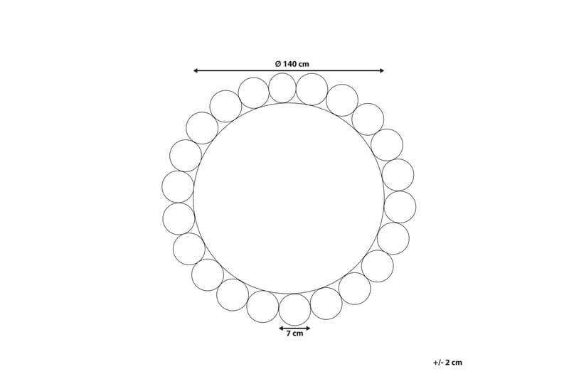 Jutematta Vostan 140 cm Rund - Svart - Jutematta & hampamatta - Sisalmatta