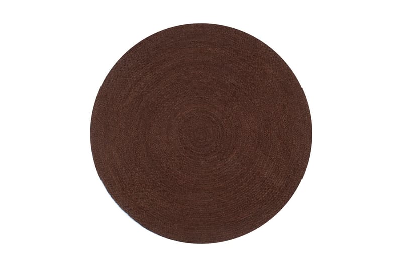 Handgjord jutematta rund 90 cm brun - Brun - Jutematta & hampamatta - Stor matta - Små mattor - Sisalmatta