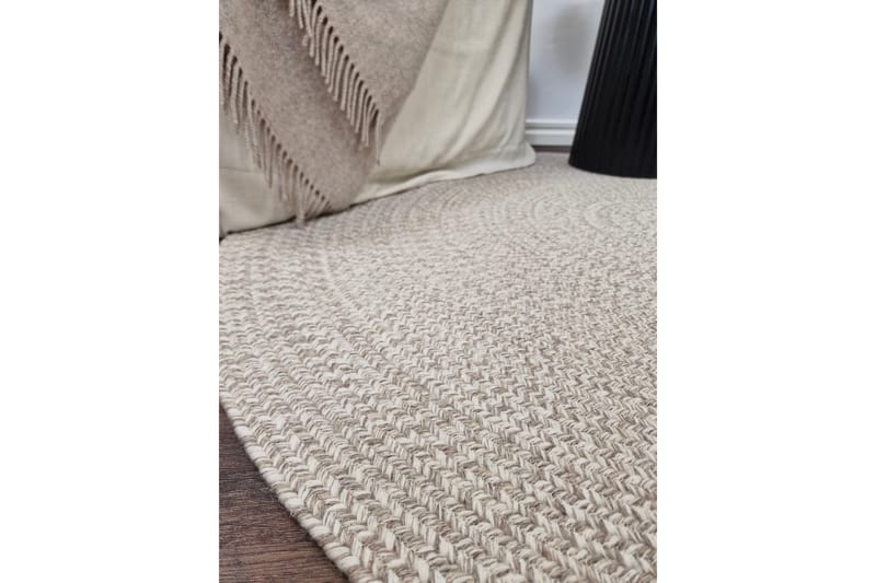 Lya Ullmatta Ø160 cm Rund - Beige - Textil & mattor - Matta - Modern matta - Ullmatta