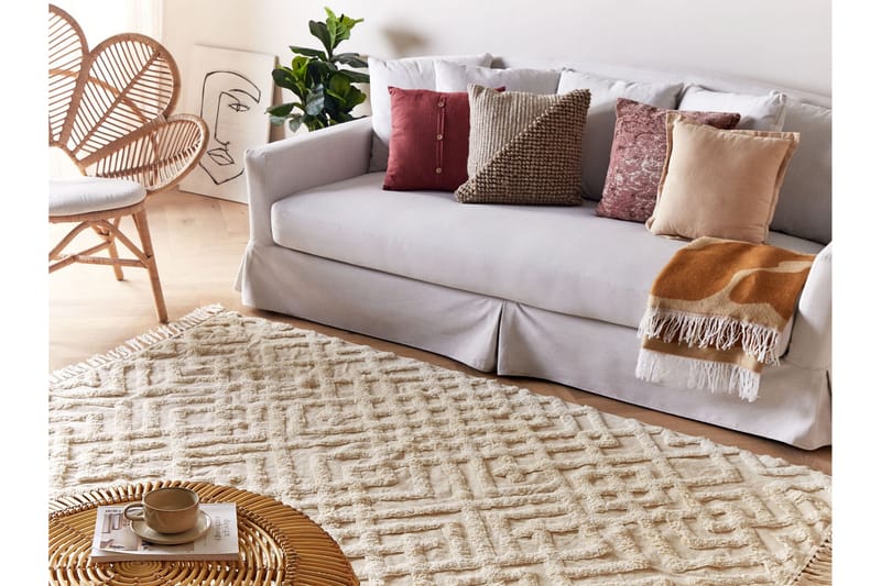 Ryamatta Ardahan 160x230 cm - Beige - Textil & mattor - Matta - Modern matta - Ryamatta