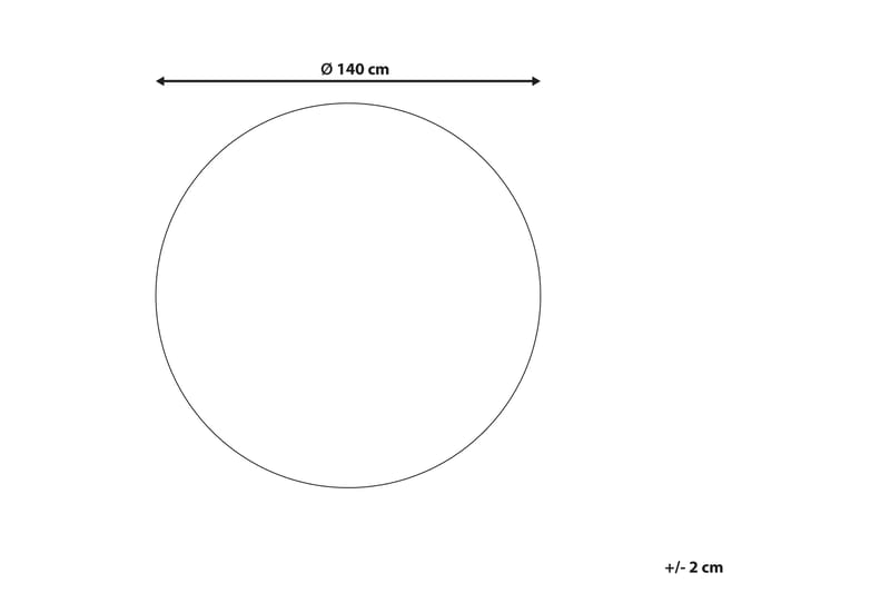 Ryamatta Bitlis 140 cm Rund - Svart - Ryamatta