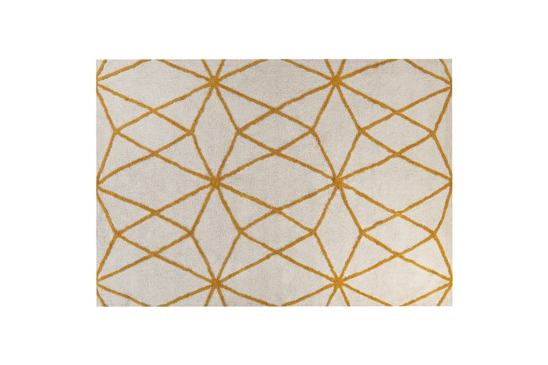Ryamatta Erzincan 160x230 cm - Svart/Vit - Små mattor - Mönstrad matta - Ryamatta - Stor matta