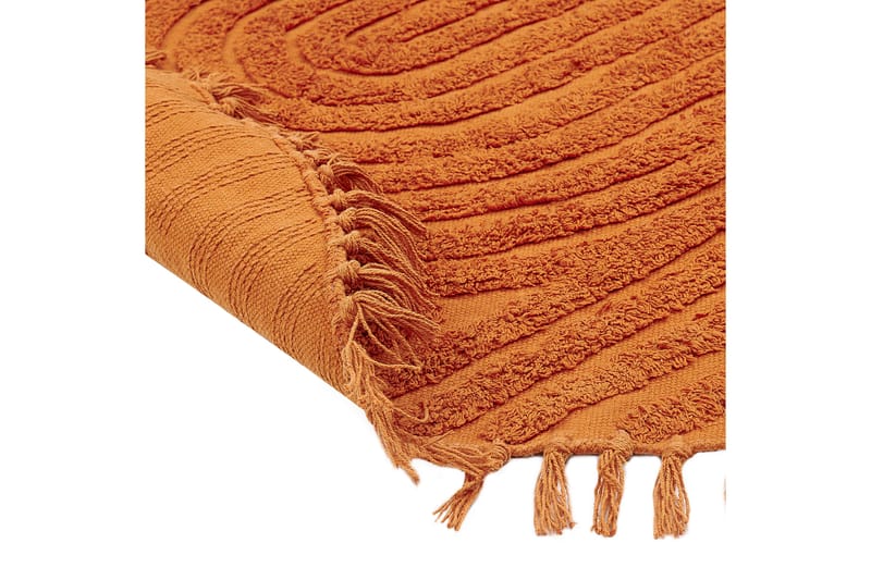 Ryamatta Halfeti 140 cm Rund - Orange - Textil & mattor - Matta - Modern matta - Ryamatta