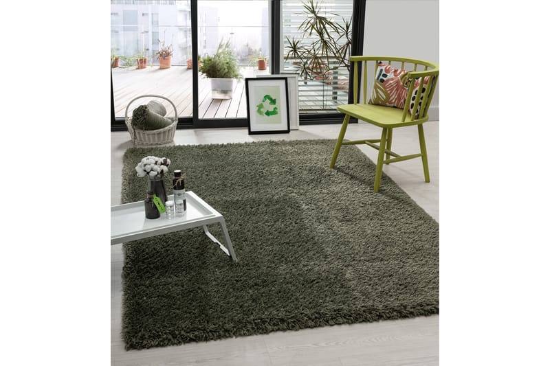Ryamatta Floki 160x230 cm Rektangulär - Smaragdgrön - Små mattor - Mönstrad matta - Ryamatta - Stor matta
