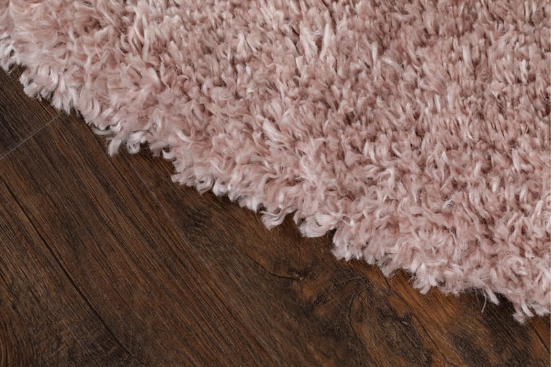 Ryamatta Teddys Rund 160 cm Dusty Pink - Rosa - Textil & mattor - Matta - Modern matta - Ryamatta