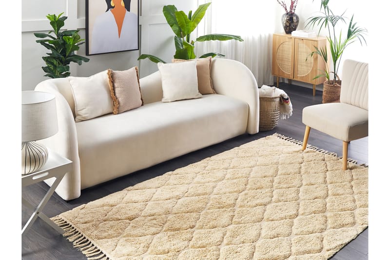 Ryamatta Sanliurfa 140x200 cm - Beige - Textil & mattor - Matta - Modern matta - Ryamatta