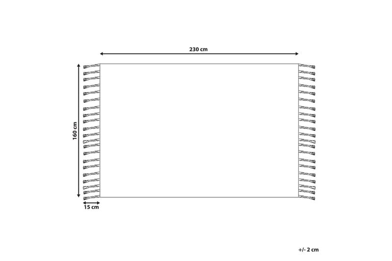 Ryamatta Tabiat 160x230 cm - Svart/Vit - Ryamatta