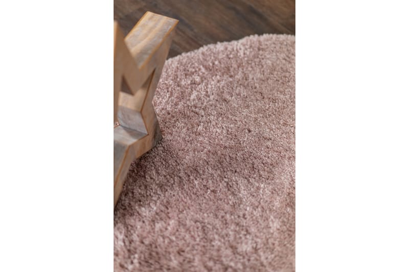 Teddy Ryamatta Rund 120 cm Dusty Pink - Rosa - Textil & mattor - Matta - Modern matta - Ryamatta