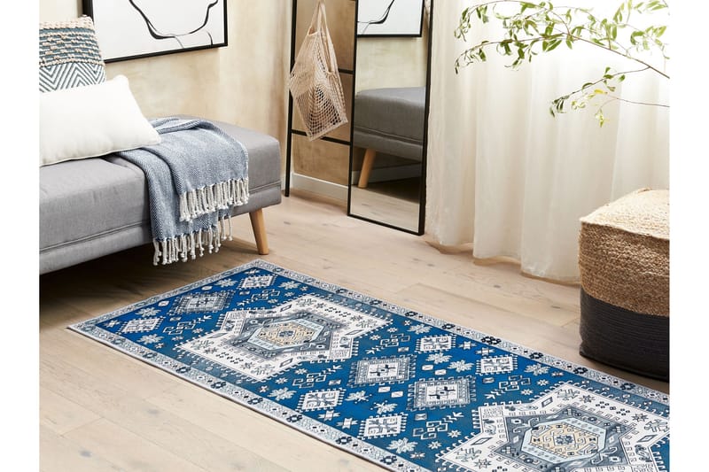 Ryamatta Parvakaldi 80x200 cm - Blå - Textil & mattor - Matta - Modern matta - Ryamatta