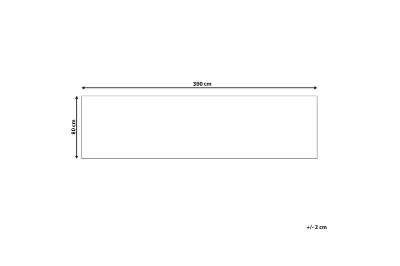 Ryamatta Pacode 80x300 cm - Svart/Vit - Ryamatta