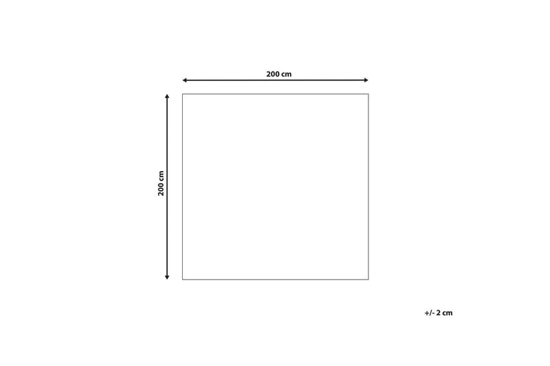 Ullmatta Ahmetli 200x200 cm Kvadratisk - Svart/Vit - Ullmatta