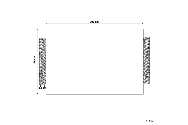 Ullmatta Atlanti 140x200 cm - Svart/Vit - Textil & mattor - Matta - Modern matta - Ullmatta