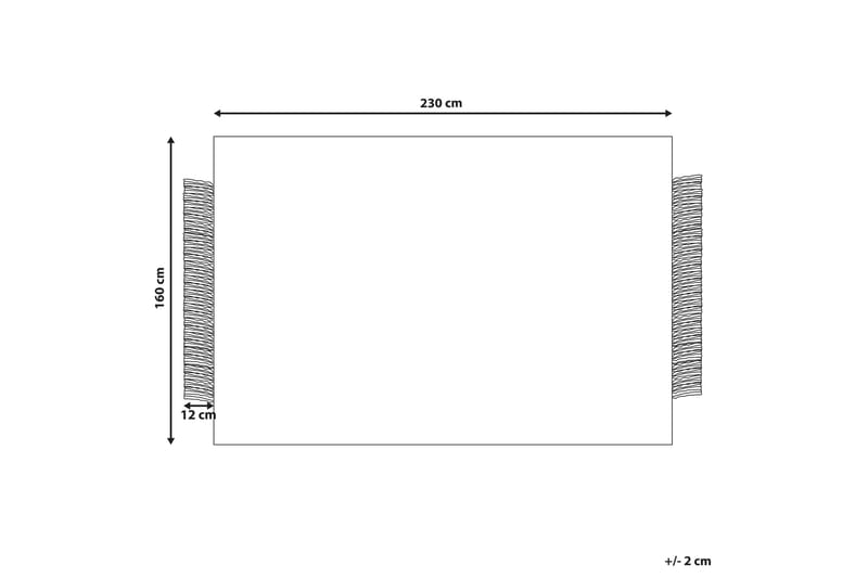 Ullmatta Atlanti 160x230 cm - Svart/Vit - Textil & mattor - Matta - Modern matta - Ullmatta