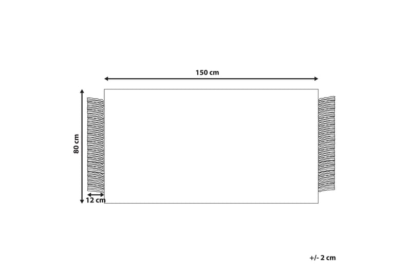 Ullmatta Atlanti 80x150 cm - Svart/Vit - Textil & mattor - Matta - Modern matta - Ullmatta