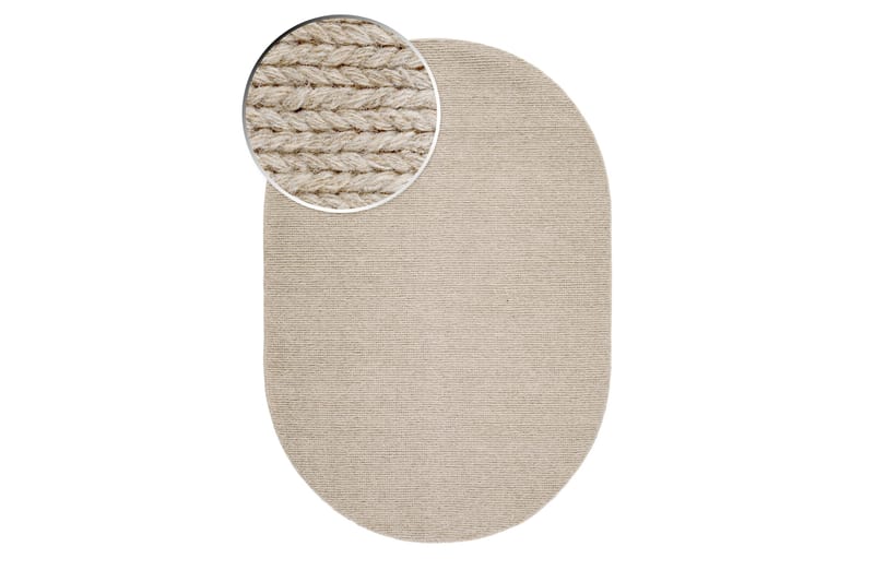 Ullmatta Bilke 200x300 cm Oblong - Beige - Ullmatta