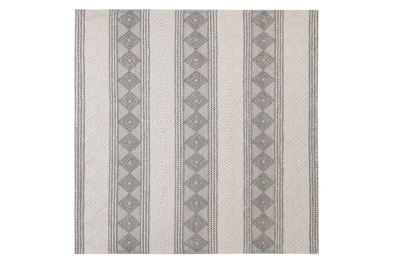Ullmatta Bozova 200x200 cm - Beige - Små mattor - Stor matta - Mönstrad matta - Ullmatta