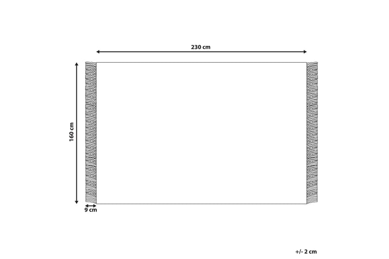 Ullmatta Emirler 160x230 cm - Svart/Vit - Ullmatta