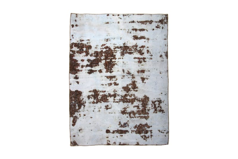 Handknuten Vintage Matta Ull Blå/Brun 140x195cm - Blå|Brun - Små mattor - Stor matta - Mönstrad matta - Ullmatta