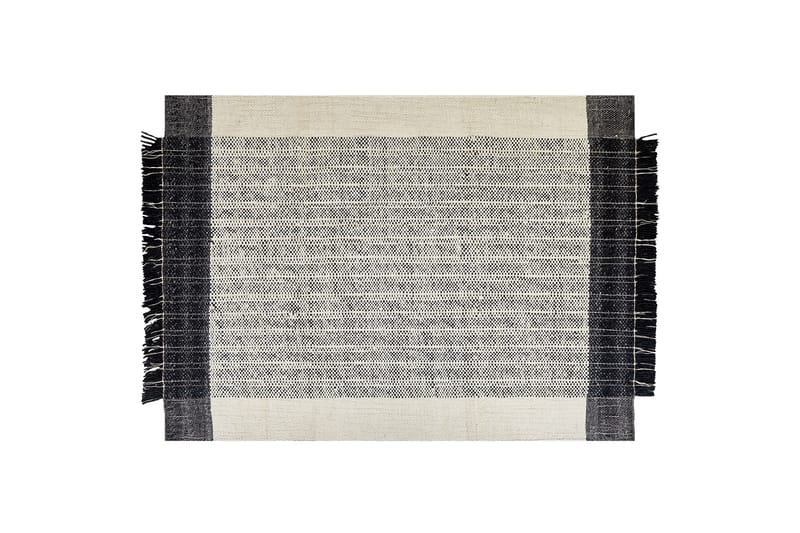 Ullmatta Ketenli 160x230 cm - Svart/Vit - Små mattor - Stor matta - Mönstrad matta - Ullmatta