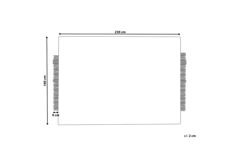 Ullmatta Ketenli 160x230 cm - Svart/Vit - Ullmatta