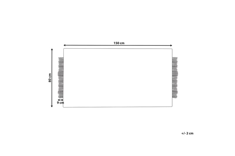 Ullmatta Ketenli 80x150 cm - Svart/Vit - Textil & mattor - Matta - Modern matta - Ullmatta