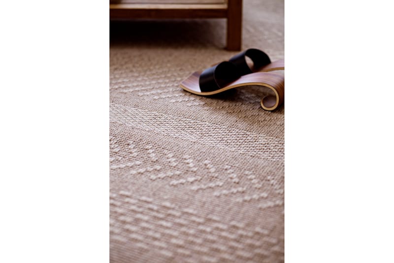 Matta Matilda Rund 200 cm Beige - Vm Carpet - Små mattor - Stor matta - Mönstrad matta - Ullmatta
