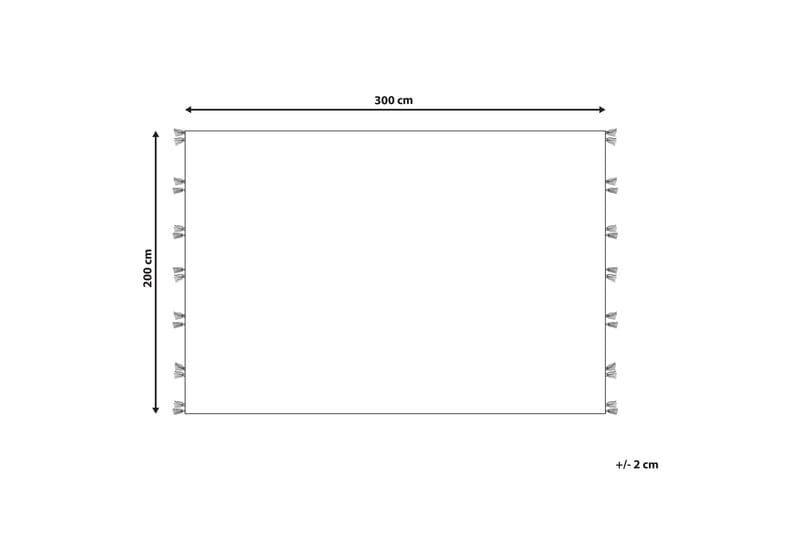 Ullmatta Mrgashat 200x300 cm - Blå - Gångmatta