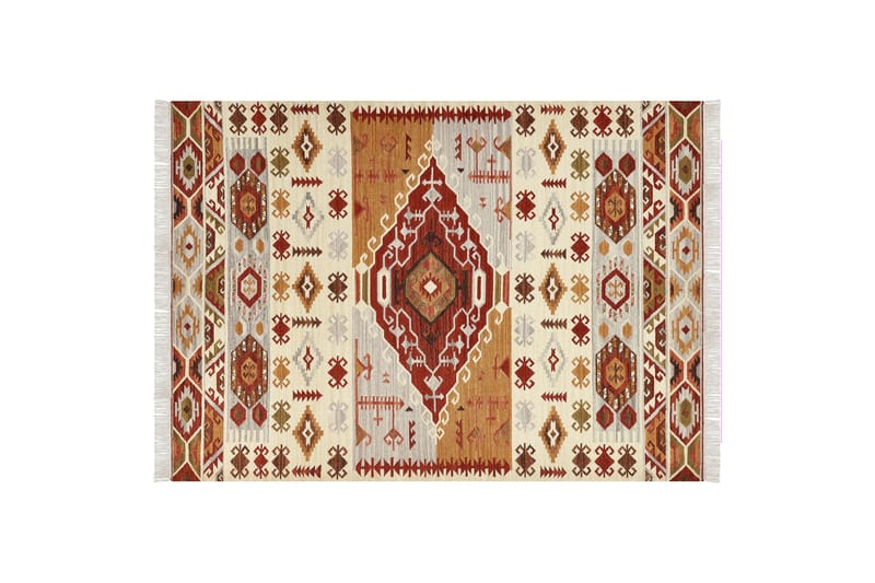 Ullmatta Proshyan 200x300 cm - Orange - Små mattor - Stor matta - Mönstrad matta - Ullmatta