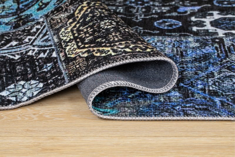 Wiltonmatta Gumala 80x300 Oval - Blå - Textil & mattor - Matta - Modern matta - Friezematta