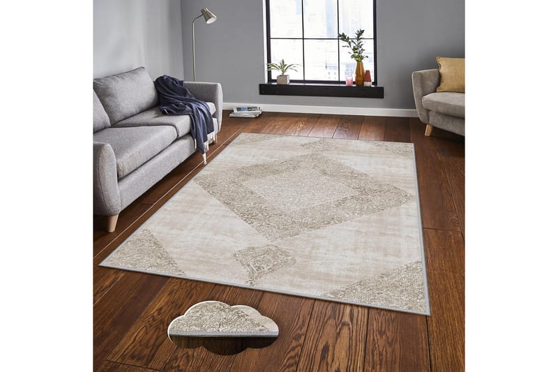 Matta (120 x 180) - Wiltonmatta - Stor matta - Mönstrad matta - Friezematta - Små mattor