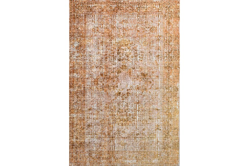 Matta Corabel 120x180 cm - Senap/Sammet - Wiltonmatta - Stor matta - Mönstrad matta - Friezematta - Små mattor