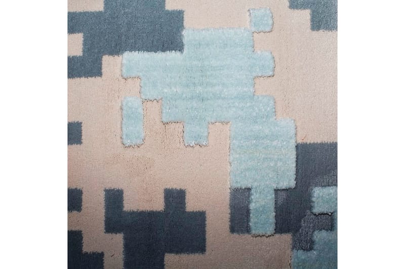 Matta Diamond Creme/Blå 160x230 - Pierre Cardin - Wiltonmatta - Stor matta - Mönstrad matta - Friezematta - Små mattor