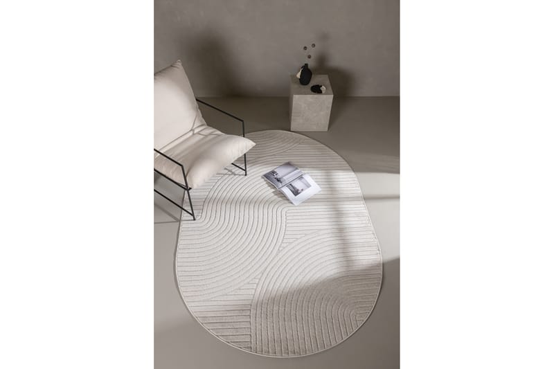 Vince Wiltonmatta 160x230 cm Oval - Vit - Textil & mattor - Matta - Modern matta - Wiltonmatta