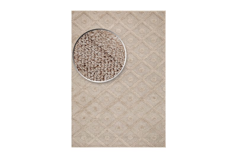 Wiltonmatta Doriane Circle 160x230 cm - Linnebeige - Textil & mattor - Matta - Modern matta - Wiltonmatta