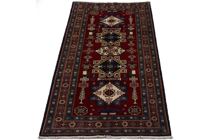 Handknuten Exklusiv Persisk Matta 144x295 cm - Röd/Mörkblå - Textil & mattor - Matta - Orientalisk matta - Persisk matta