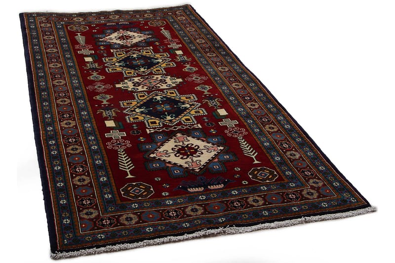 Handknuten Exklusiv Persisk Matta 144x295 cm - Röd/Mörkblå - Textil & mattor - Matta - Orientalisk matta - Persisk matta