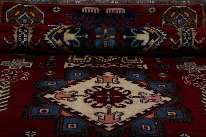 Handknuten Exklusiv Persisk Matta 144x295 cm - Röd/Mörkblå - Textil & mattor - Matta - Orientalisk matta - Persisk matta