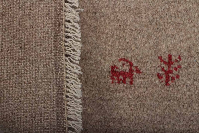 Handknuten Gabbeh Shiraz Ull Beige 162x190cm - Beige - Textil & mattor - Matta - Orientalisk matta