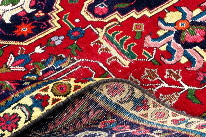 Handknuten Persisk Patinamatta 236x338 cm - Röd/Mörkblå - Textil & mattor - Matta - Orientalisk matta - Persisk matta