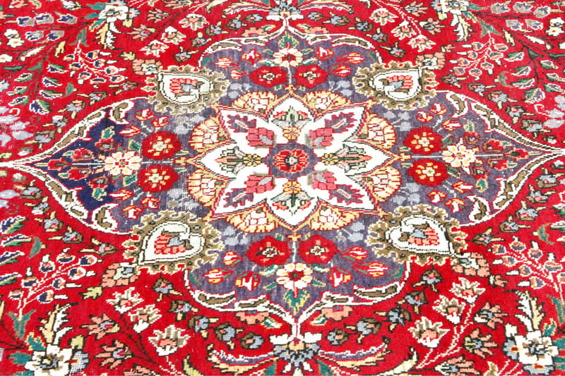 Handknuten Persisk Patinamatta 190x304 cm - Röd/Mörkblå - Textil & mattor - Matta - Orientalisk matta - Persisk matta