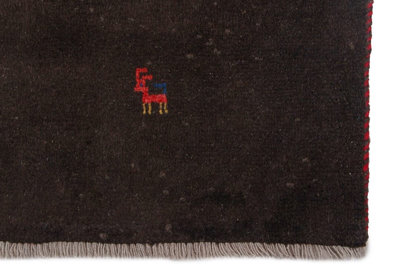Handknuten Persisk Ullmatta 115x185 cm Gabbeh Shiraz - Mörkbrun - Persisk matta - Orientalisk matta