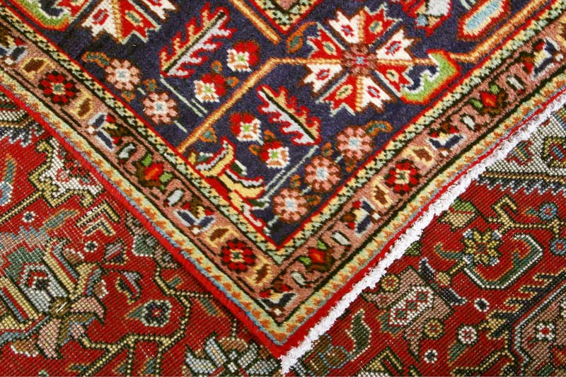 Handknuten Persisk Patinamatta 192x290 cm - Röd/Mörkblå - Textil & mattor - Matta - Orientalisk matta - Persisk matta