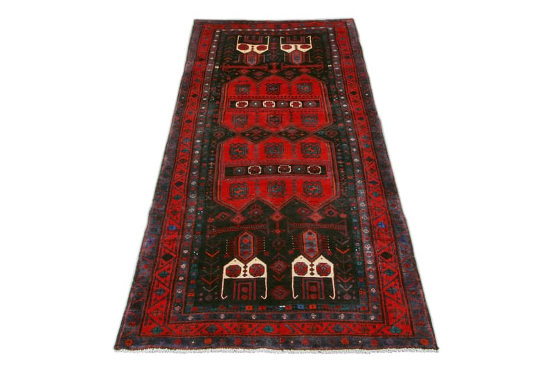 Handknuten Persisk Matta 144x342 cm - Mörkblå/Röd - Textil & mattor - Matta - Orientalisk matta - Persisk matta